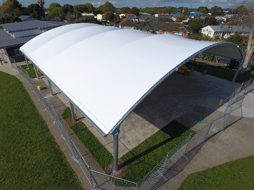 Barrel Roll Shade Structure